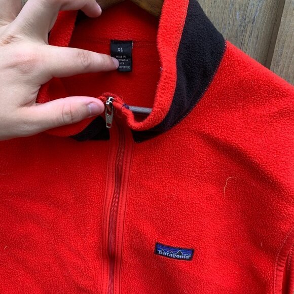 Vintage 90s Patagonia Fleece Vest XL Red - Picture 3 of 6